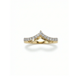 Two-Tone Pavé Chevron Lab-Grown Diamond Ring