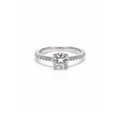 Round Lab-Grown Diamond Pavé Ring