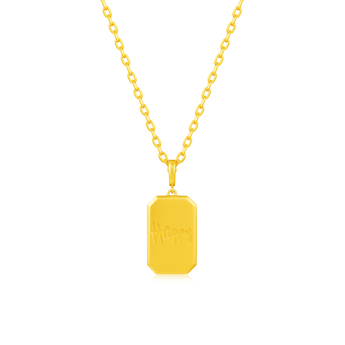 One Word, One Love Happy Tag Necklace