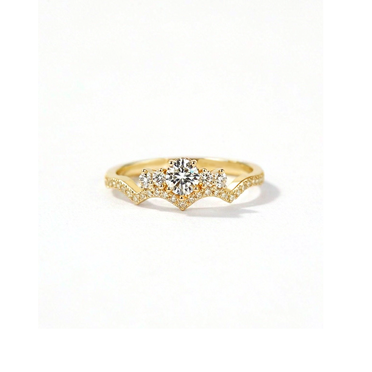 Lab-Grown Diamond V Ring