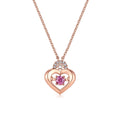 Creamy Mami Spinning Heart Crystal Necklace
