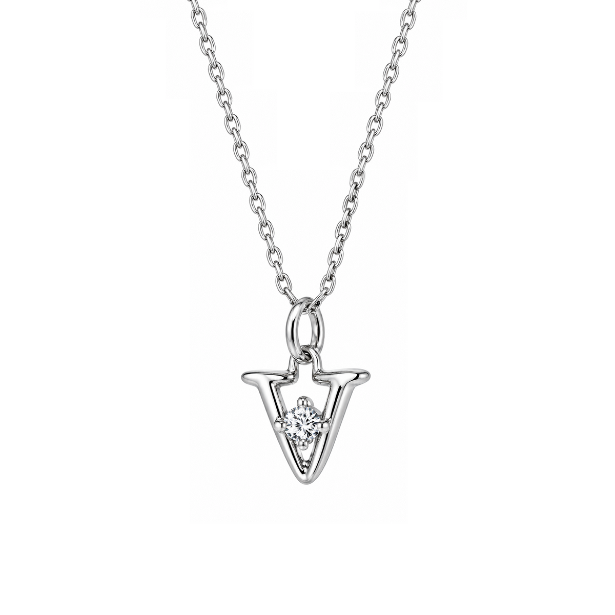 Openwork V Lab-Grown Diamond Necklace