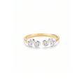 Two-Tone Bezel Lab-Grown Diamond Open Ring