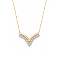 Two-Tone Pavé Chevron Lab-Grown Diamond Necklace