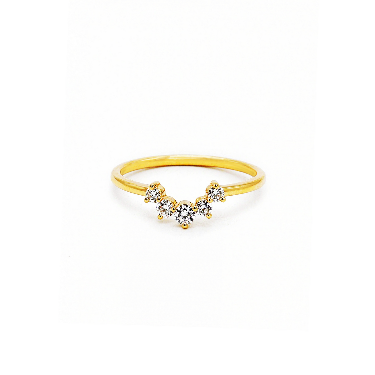 Graduated Five-Diamond Lab-Grown Diamond Ring