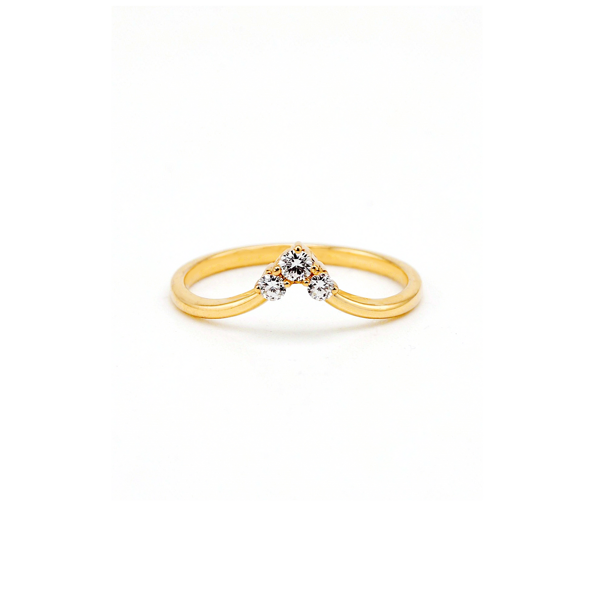 Three-Diamond Cluster Lab-Grown Diamond Ring