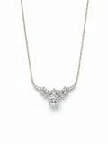 Two-Tone Lab-Grown Diamond Cluster Necklace