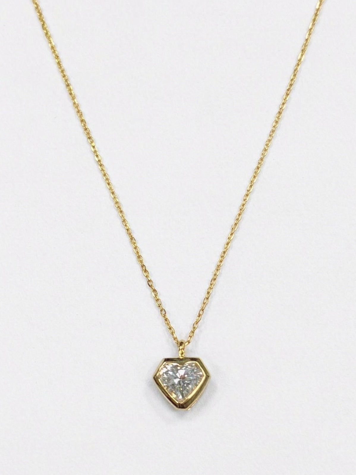 Heart Bezel Lab-Grown Diamond Necklace