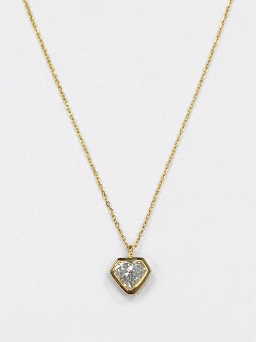 Heart Bezel Lab-Grown Diamond Necklace